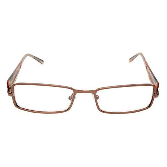 Calabria 845 Designer Women Rectangle Techno Reading Glasses with Hard Case 53mm