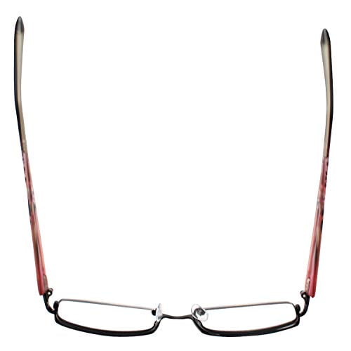 Calabria 845 Designer Women Rectangle Techno Reading Glasses with Hard Case 53mm