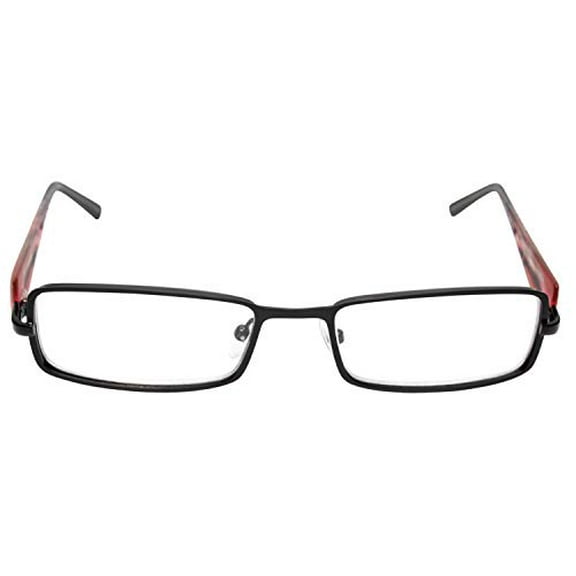 Calabria 845 Designer Women Rectangle Techno Reading Glasses with Hard Case 53mm