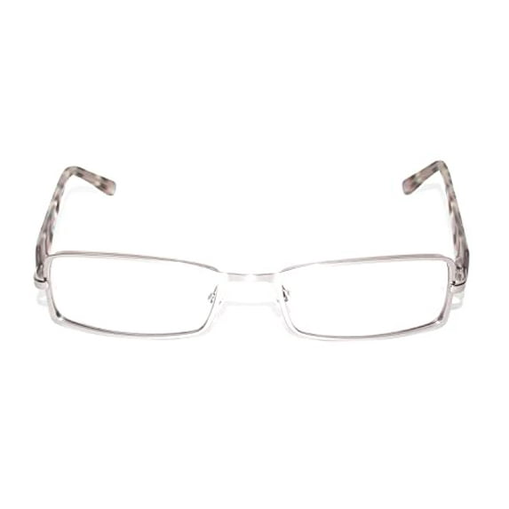Calabria 845 Designer Women Rectangle Techno Reading Glasses with Hard Case 53mm