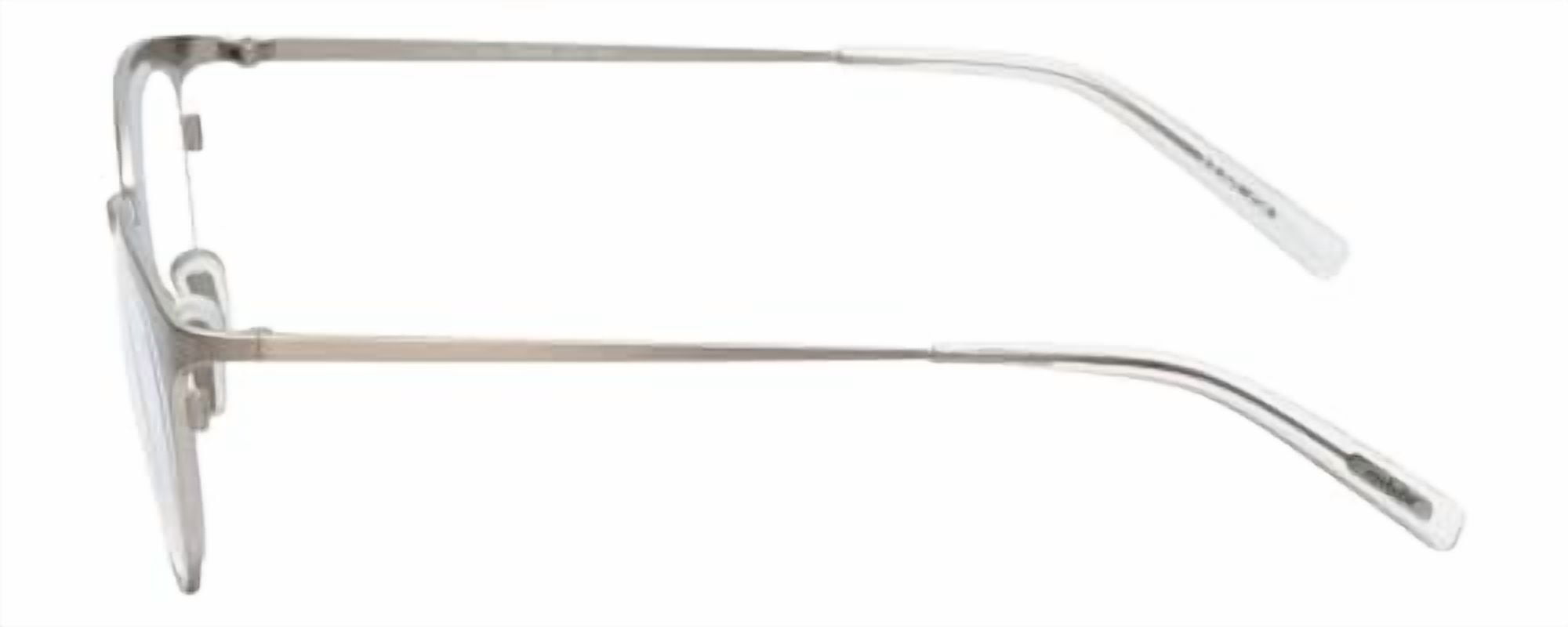 Calabria EB Jim Dandy Round Blue Light Blocking Reading Glasses +0.25 Satin Silver Crystal Men Women