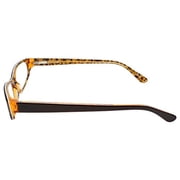 Calabria Viv 725 Designer Reading Glasses in Brown-Leopard ; +0.75