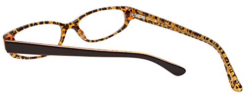 Calabria Viv 725 Designer Reading Glasses in Brown-Leopard ; +1.50