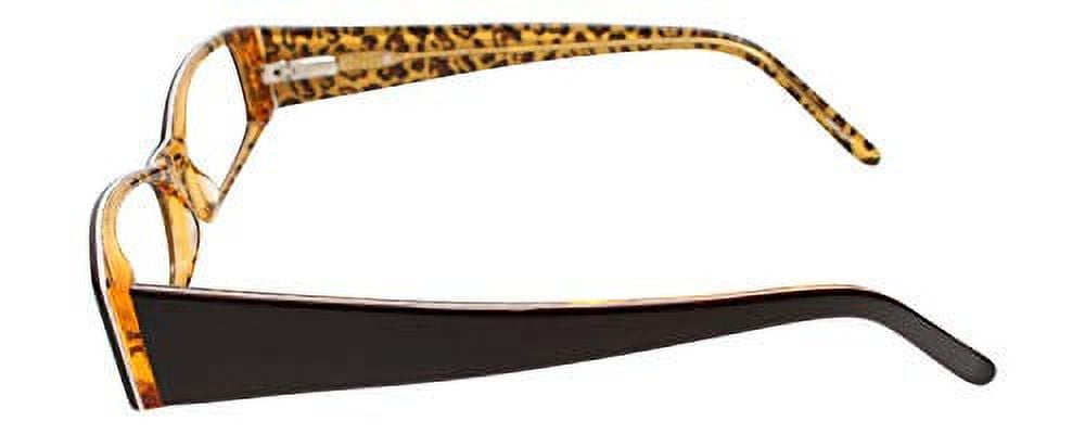 Calabria Viv 747 Designer Reading Glasses in Black-Leopard ; +3.00