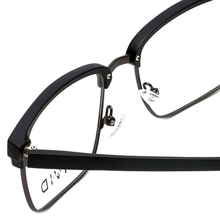 Calabria Vivid 257 Black 52 mm Semi-Rimless Designer Reading Glasses +3.50