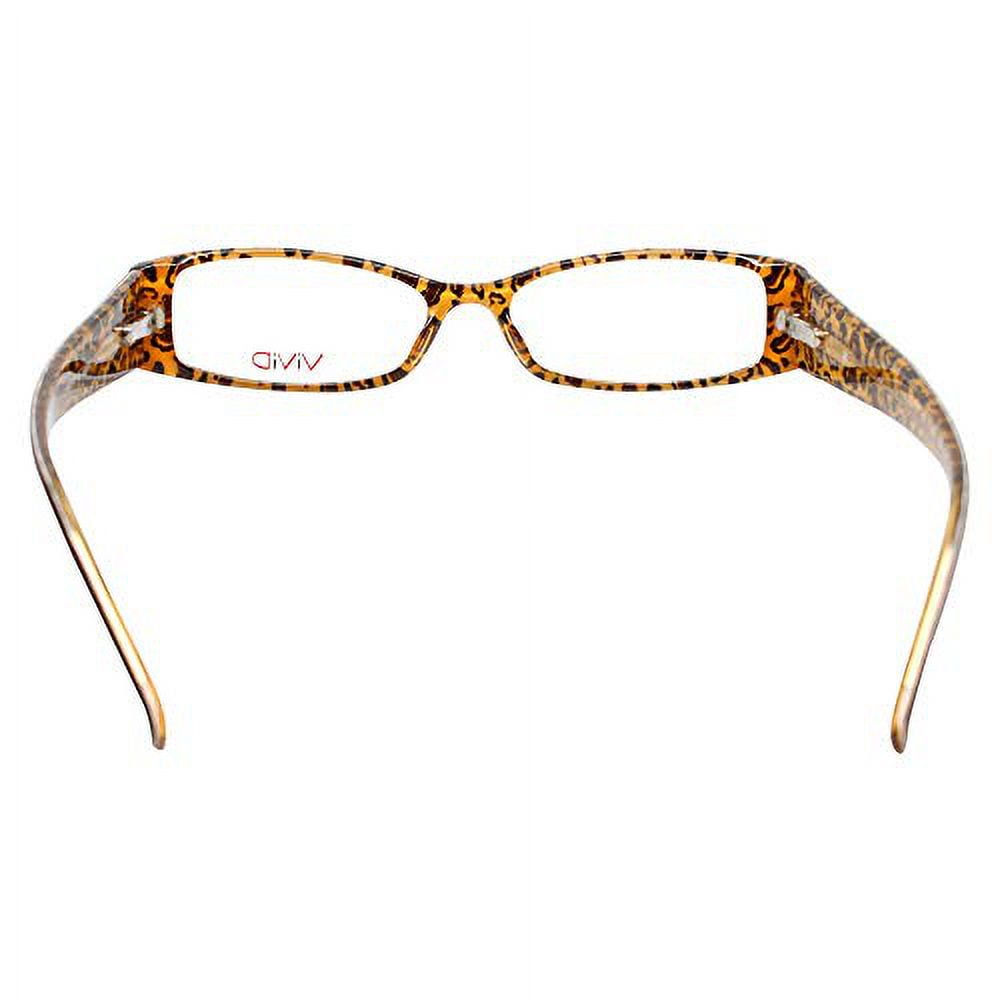 Calabria Vivid 747 Designer Reading Glasses in Black-Leopard ; +1.50