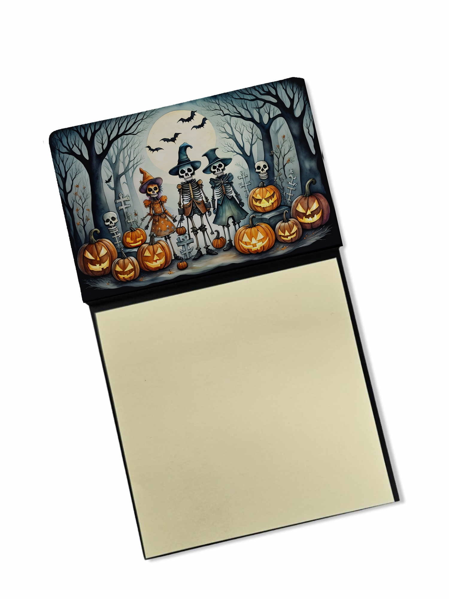 Calacas Skeletons Spooky Halloween Sticky Note Holder 3.25 in x 5.25 in