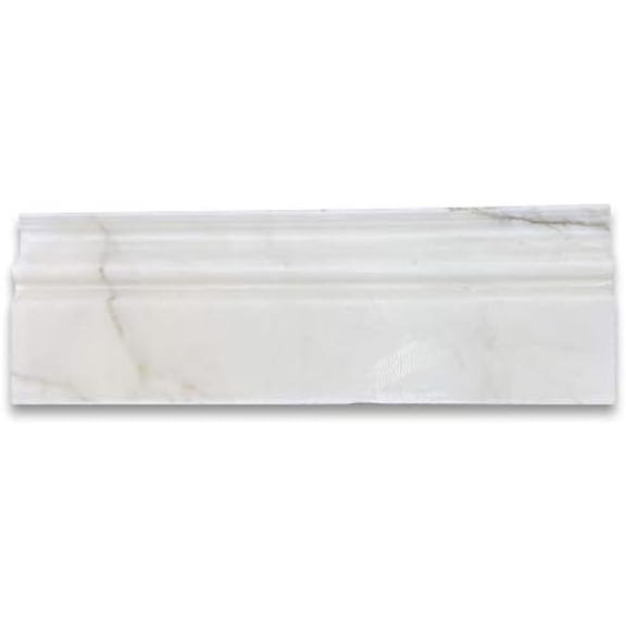 Calacatta Gold Marble 4x12 Baseboard Crown Molding Honed Kitchen Bath Wall Floor Backsplash Shower (1 Piece)$$Tools & Hardware Other