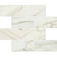 Calacatta (Italian Calcutta) Marble 3 X 6 Subway Field Tile, Honed
