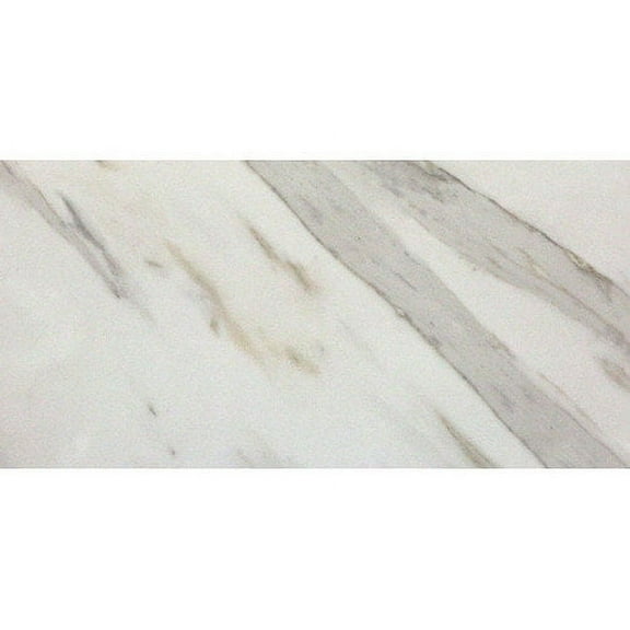 Calacatta Ivory 12 in. x 24 in. Glazed Polished Porcelain Floor and Wall Tile (16 sq. ft. / case)