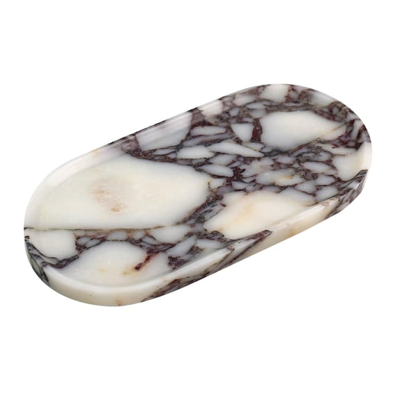 Calacatta Viola Marble Oval Serving Tray