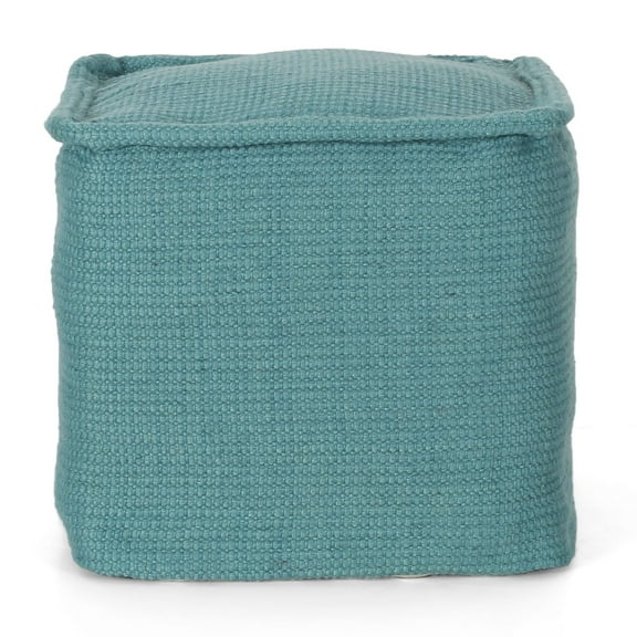 Calade Boho Yarn Pouf, Teal