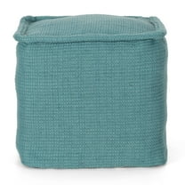 Calade Boho Yarn Pouf, Teal