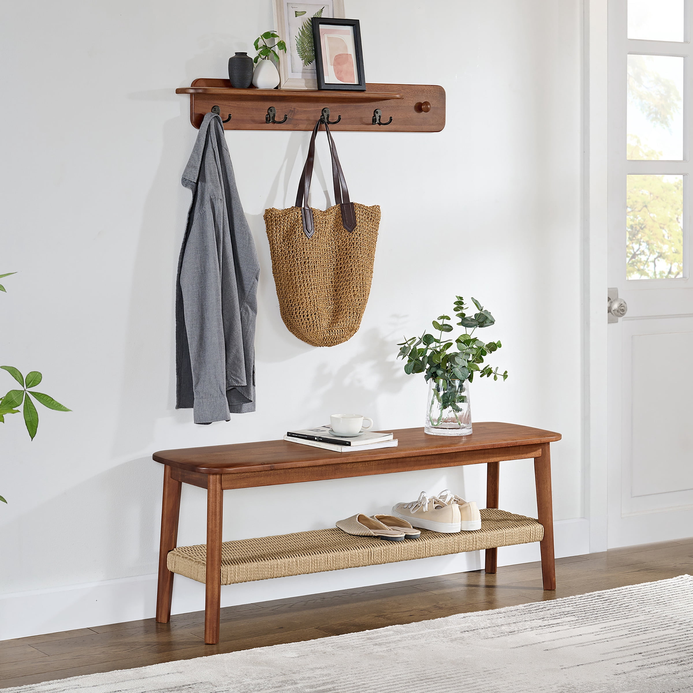 Calais 2 Piece Set, Bench & Coat Hook