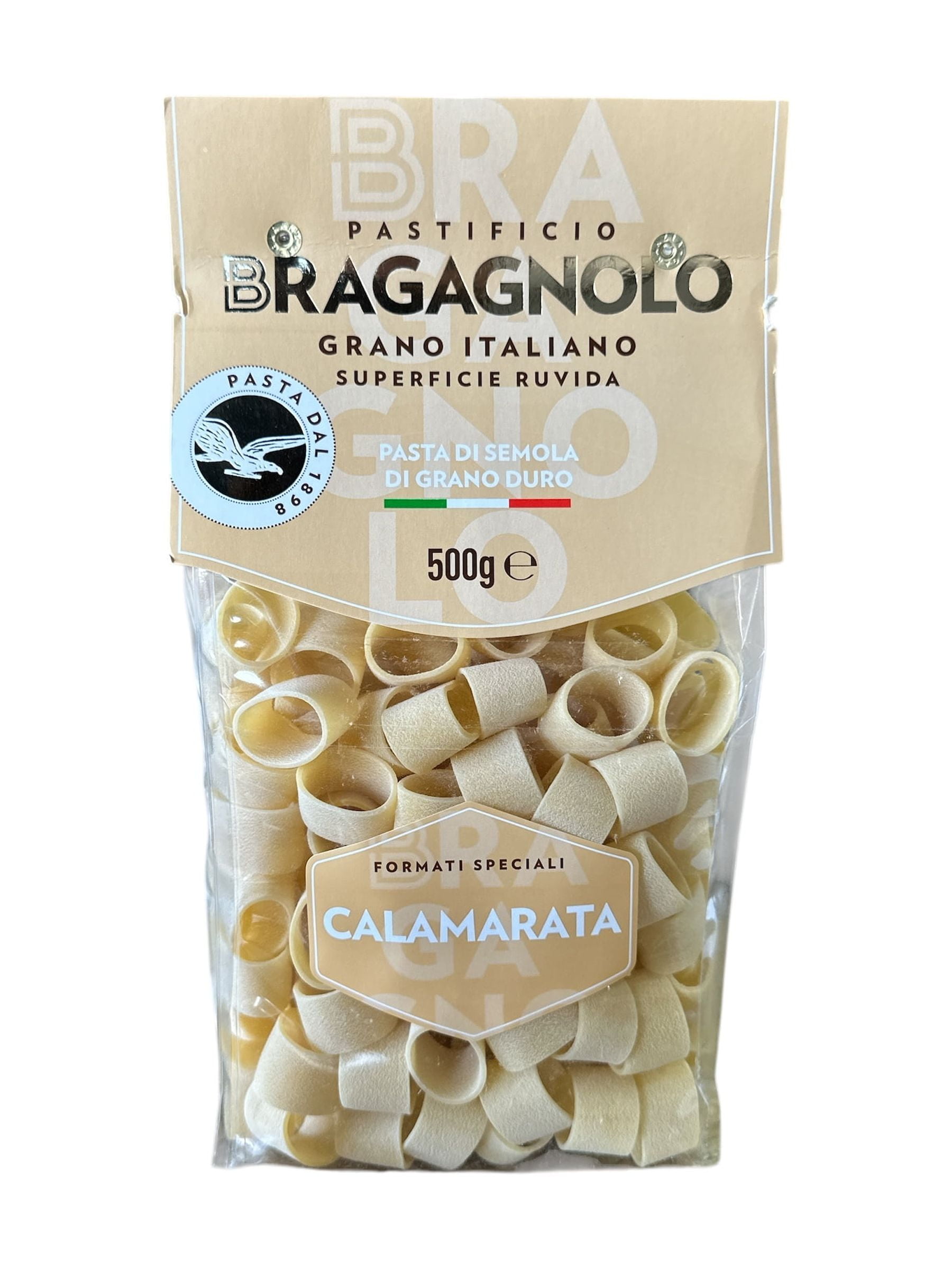 Calamarata Pasta, 100% Italian Wheat by Bragagnolo, 17.6 oz (500 g)