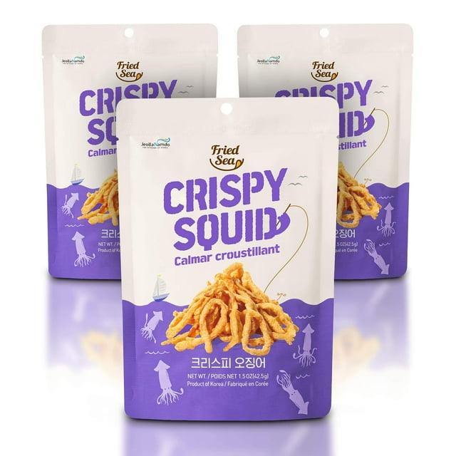 Calamari Chips Made with YPF5 Real Squid [ 3 PACK ] Crunch + Crispy