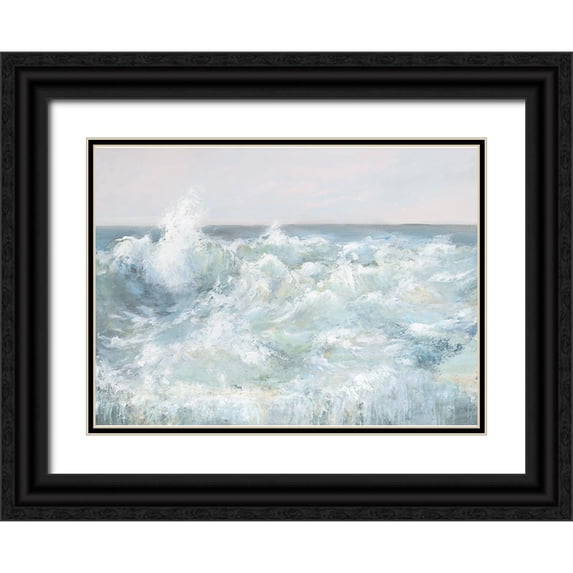 Calameo 18x14 Black Ornate Wood Framed with Double Matting Museum Art Print Titled - Little Time
