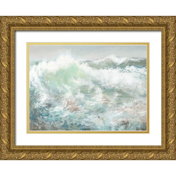 Calameo 24x19 Gold Ornate Wood Framed with Double Matting Museum Art Print Titled - For Your Attention