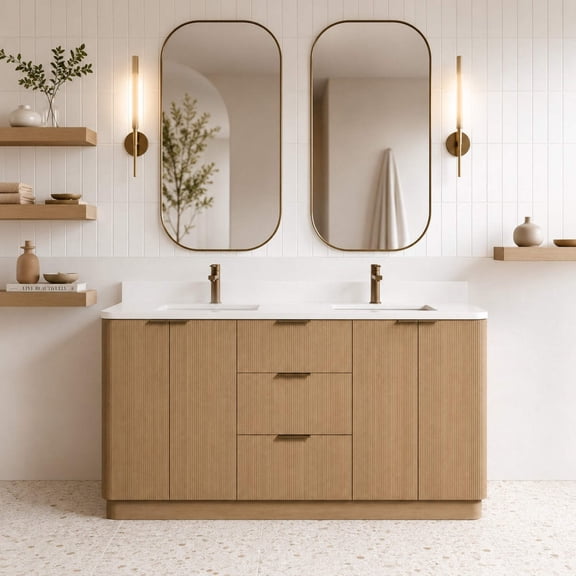Calamigo 60" Bathroom Vanity Oak