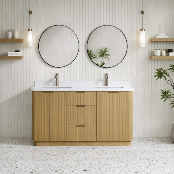 Calamigo 60" Bathroom Vanity Oak