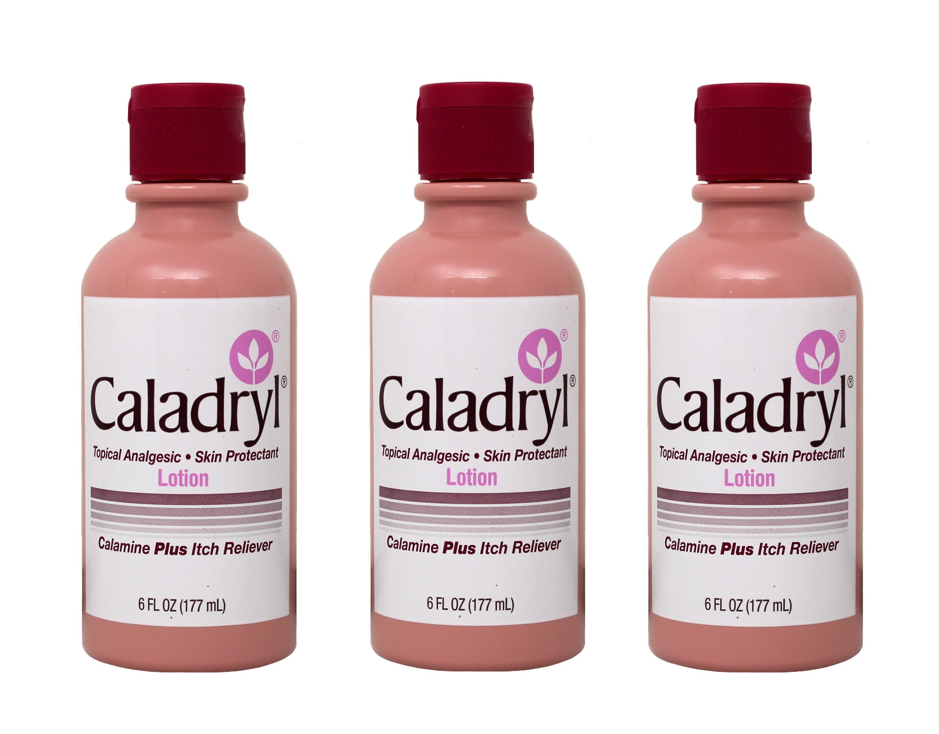 (3 pack) Calamine Lotion by Caladryl, Skin Protectant plus Itch Relief, 6 Fl Oz