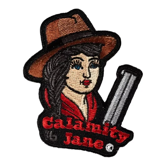 Calamity Jane Gray Shotgun Patch, South Dakota Patches, Manufactured by PatchStop