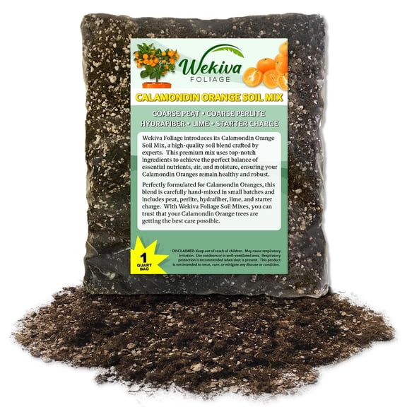 Calamondin Orange Tree Growing Soil Mix  4 Quarts - Custom Soil Blend  Potting Mix for Calamondin Orange Trees  Specially Developed by and for Professional Nursery Growers - Nutrient-Rich Formula