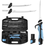 Calamus BladeVolt Rechargeable Cordless Electric Fillet Knife with 7 & 9 Blades, 27,000 RPM Motor, Type-C Battery, Non-Slip Grip & Safety Lock, Portable Carry Case, Fishing Gear and Gifts for Men