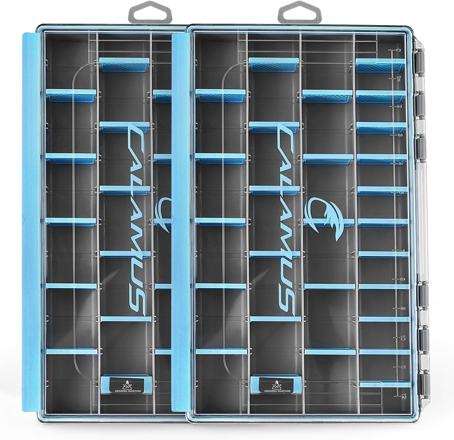 Calamus Waterproof Terminal Tackle Storage Box, 3700*2 Tackle Trays, Fishing Tackle Box Lure Box