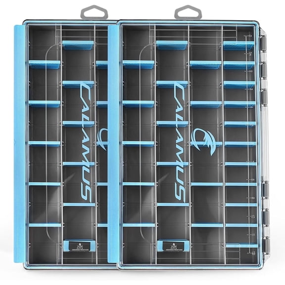 Calamus Waterproof Terminal Tackle Storage Box, 3700*2 Tackle Trays, Fishing Tackle Box Lure Box