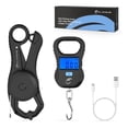 thumbnail image 1 of Calamus Lightweight Fish Scale & Lip Grip Combo, Rechargeable Digital Scale with USB Cable, 55lb Capacity, Lip Gripper with Soft Retractable and Detachable Measuring Tape, Fishing Gifts for Men, 1 of 2