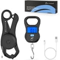 thumbnail image 1 of Calamus Lightweight Fish Scale & Lip Grip Combo, Rechargeable Digital Scale with USB Cable, 55lb Capacity, Lip Gripper with Soft Retractable and Detachable Measuring Tape, Fishing Gifts for Men, 1 of 10