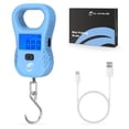 thumbnail image 1 of Calamus Lightweight Fish Scale, Rechargeable Digital Scale with USB Cable, 55lb Capacity, Multi-Units Pound/Ounces & Kilograms, High Accuracy, Backlight LCD Display, Fishing Gifts for Men, 1 of 10