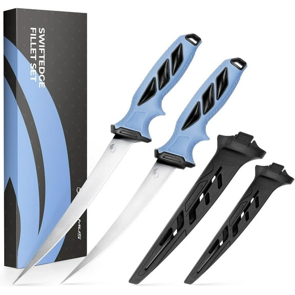 Calamus Fillet Fishing Knife Set, G4116 Stainless Steel Rust & Corrosion-Resistant Blade SwiftEdge