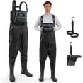 thumbnail image 1 of Calamus WaveWalker Fishing Waders for Men & Women, 100% Waterproof PVC Waders with Slip-Resistant Boots, Tear-Resistant Nylon, 1 of 8