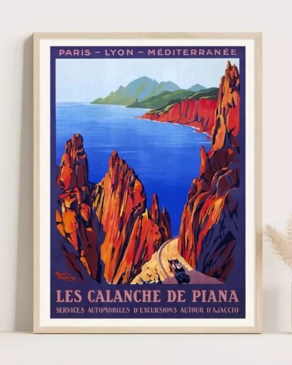 Calanches De Piana, France Vintage Travel Poster, Large Wall Art NO
