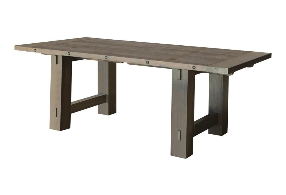 Calandra Rectangular Brown Mahogany Extendable Dining Table