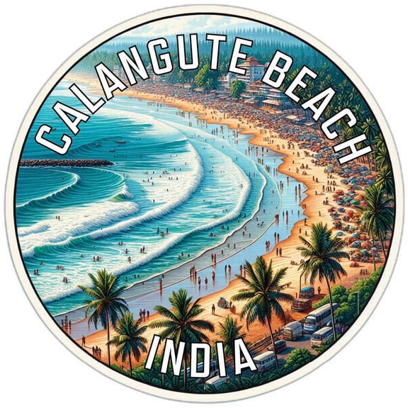 Calangute Beach India Mementos Souvenir Vinyl Decal Sticker (4-Inch)