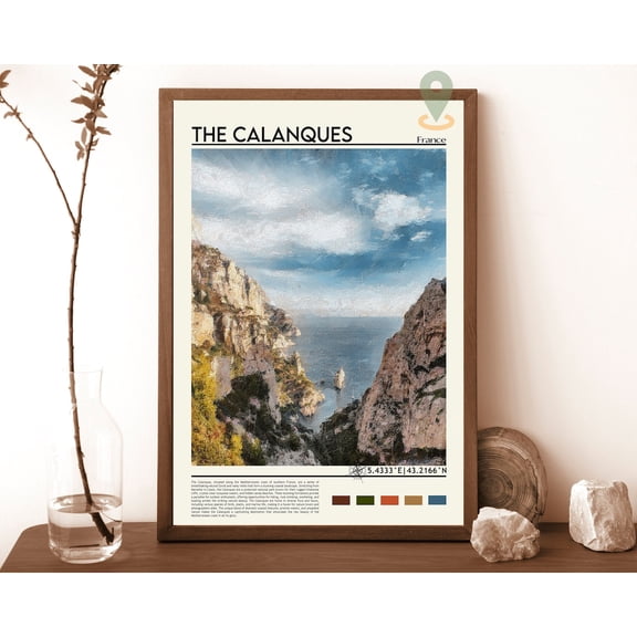 Calanques Print, Calanques Poster, Calanques Wall Art, Calanques Travel Print, Calanques Art Print, Calanques Artwork, Marseille Print Wall Art, Modern Wall Decor, 8x12 UNFRAMED