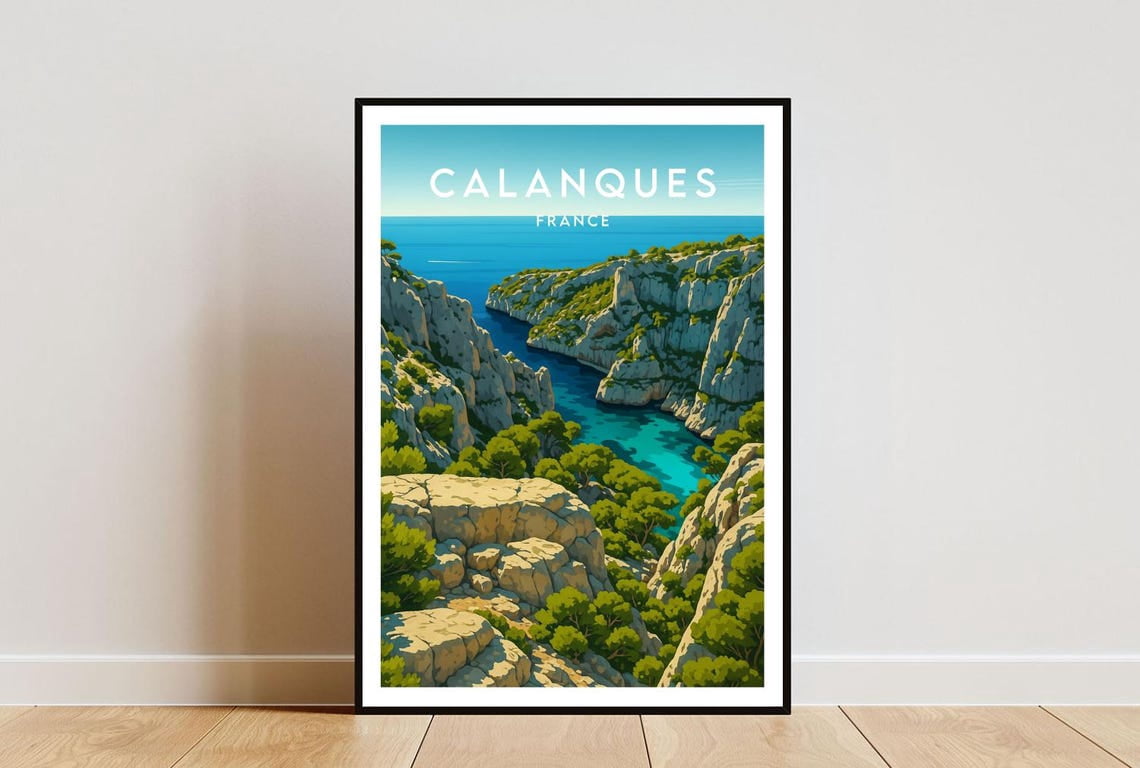 Calanques Travel France Poster, Travel Inspired Home, Office And ...