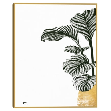 Calas 1 (gold) by Bria Nicole Framed Canvas Art Print
