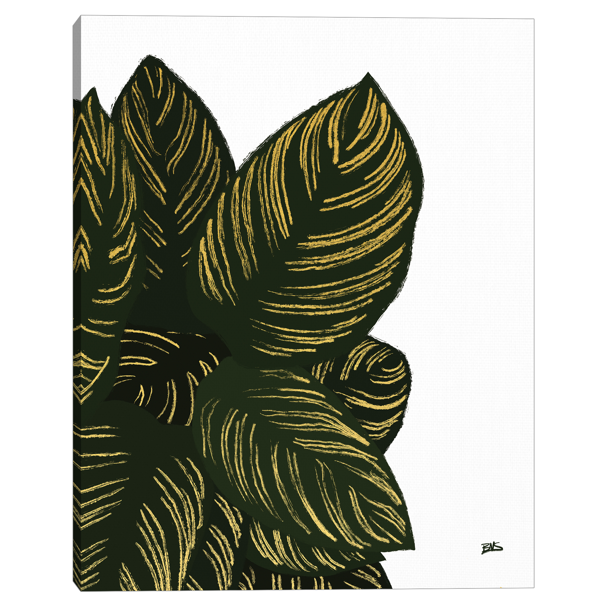 Calas 3 (gold) by Bria Nicole Canvas Art Print