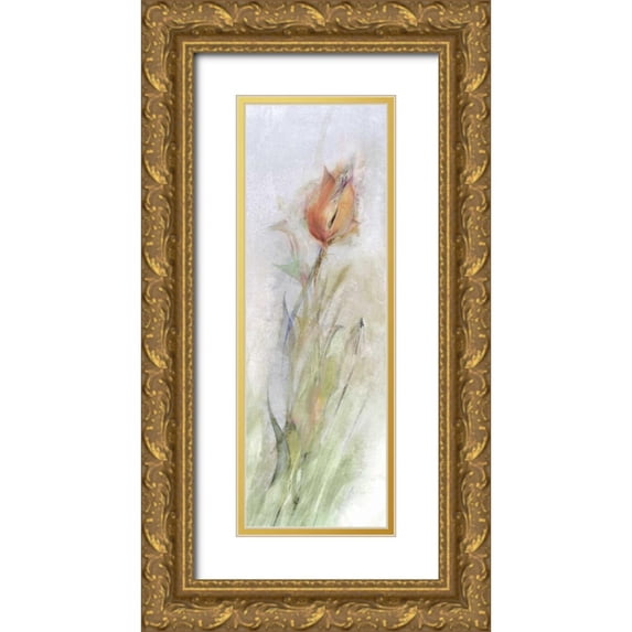 Calascibetta, Mike 13x32 Gold Ornate Wood Framed with Double Matting Museum Art Print Titled - Tulip Breeze II