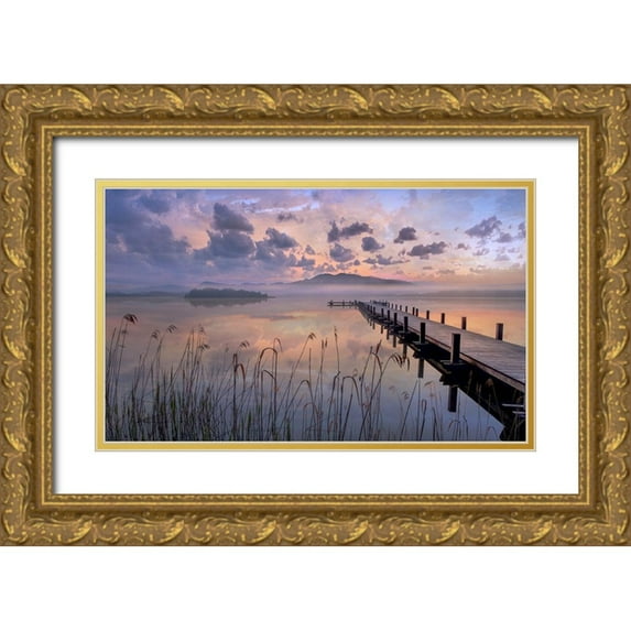 Calascibetta, Mike 14x10 Gold Ornate Wood Framed with Double Matting Museum Art Print Titled - Purple Haze
