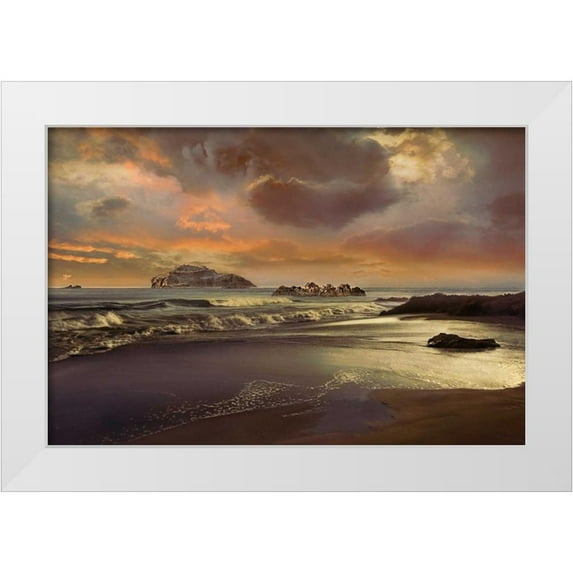 Calascibetta, Mike 14x11 White Modern Wood Framed Museum Art Print Titled - Catalina Dusk