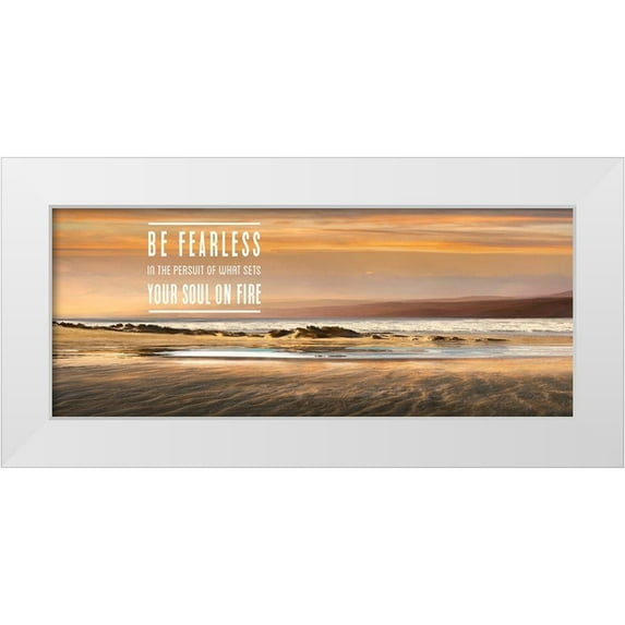 Calascibetta, Mike 18x10 White Modern Wood Framed Museum Art Print Titled - Be Fearless