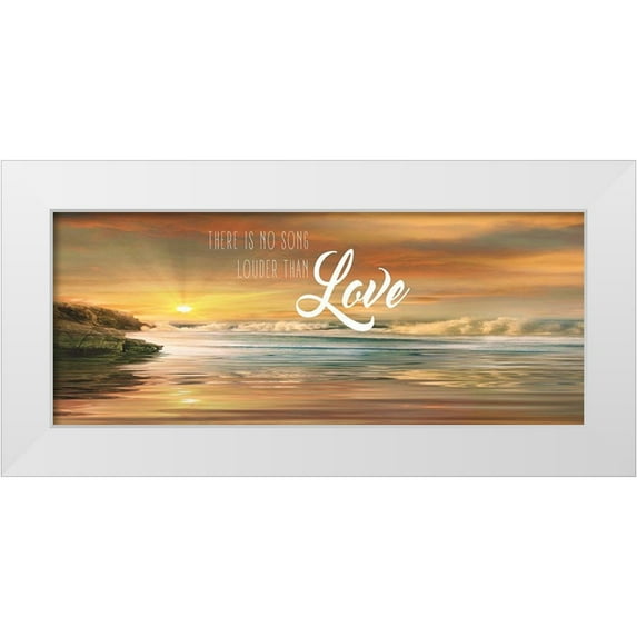 Calascibetta, Mike 18x10 White Modern Wood Framed Museum Art Print Titled - Louder Than Love
