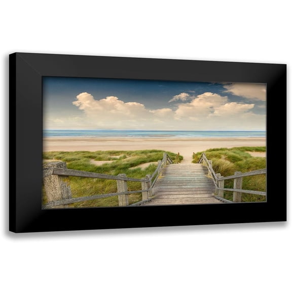 Calascibetta, Mike 18x12 Black Modern Framed Museum Art Print Titled - Welcome Beach