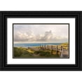 thumbnail image 1 of Calascibetta, Mike 18x12 Black Ornate Wood Framed with Double Matting Museum Art Print Titled - Meet me at the Beach, 1 of 4