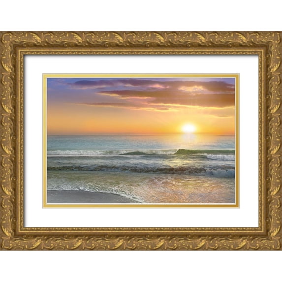 Calascibetta, Mike 18x13 Gold Ornate Wood Framed with Double Matting Museum Art Print Titled - Dawn Rays